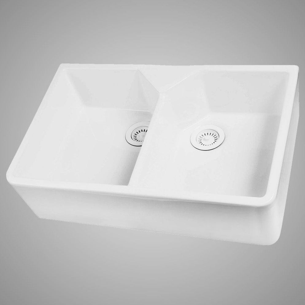 31 Elmhurst Fireclay Double Bowl Farmhouse Sink — Magnus Home Products