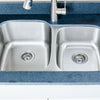 Picture of 32" Eustis Stainless Steel 60/40 Offset Double-Bowl Undermount Sink