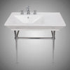 32" Lydia Fireclay Console Bathroom Sink with Brass Stand
