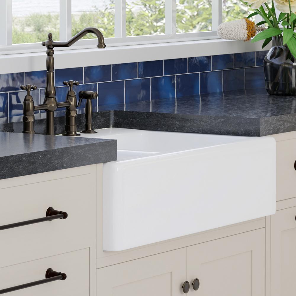 33 Colina Cast Iron Double Bowl Farmhouse Sink – Magnus Home Products