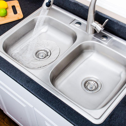 Stylish S-202XTG 32 Low Divider Double Undermount and Drop-In Kitchen Sink