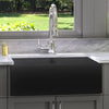 33" Umber Handcrafted Fireclay Double-Bowl Smooth Apron Farmhouse B-Grade Sink - Black