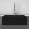 33" Umber Handcrafted Fireclay Double-Bowl Smooth Apron Farmhouse B-Grade Sink - Black