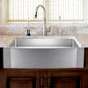 Picture of 33" Vaiden Stainless Steel Single-Bowl Farmhouse Sink - Rippled Apron