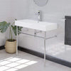 Picture of 39" Beckley Vitreous China Console Bathroom Sink with Steel Stand