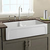 39" Woodmere Fireclay Arched Front Double-Bowl Farmhouse Sink