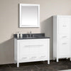 Picture of 43" Chelan Vanity with Gray Quartz Top and Rectangular Undermount Sink - White