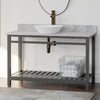 48" Bidley Steel Console with Towel Bar for Vessel Sink