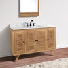 Picture of 48" Compton Teak Vanity Cabinet for Rectangular Undermount Sink - Natural Teak
