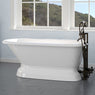 54" Conary Cast Iron Roll-Top Tub with Pedestal and Tap Deck