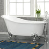 57" Odessa Cast Iron Slipper Clawfoot Tub - Imperial Feet