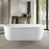 59" Ezzer Acrylic Freestanding Tub with Integral Cable-Operated Drain and Overflow