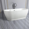 59" Timpson Acrylic Freestanding Tub with Integral Cable-Operated Drain and Overflow