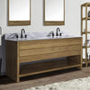 60" Avellino Vanity Cabinet for Rectangular Undermount Sink - Natural Teak