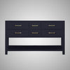 60" Maurizio Vanity Cabinet for Oval Undermount Sink - Navy Blue