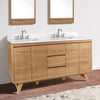 Picture of 60" Winton Double Teak Vanity for Rectangular Undermount Sinks