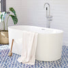 62" Degrasse Acrylic Oval Freestanding Tub With Insulation And Oldham Freestanding Tub Faucet