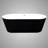 63" Emu Freestanding Acrylic Tub with Black Exterior