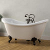 63" Etna Acrylic Double-Slipper Clawfoot Tub - Imperial Feet