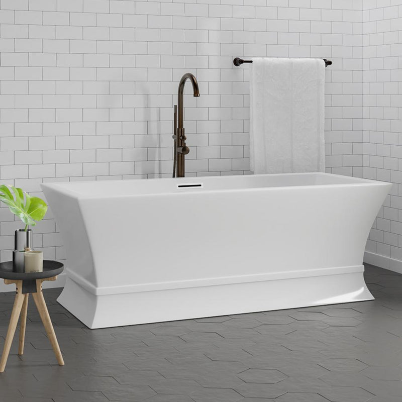 67 Bromley Acrylic Rectangular Freestanding Tub With Integral Drain Magnus Home Products 7839