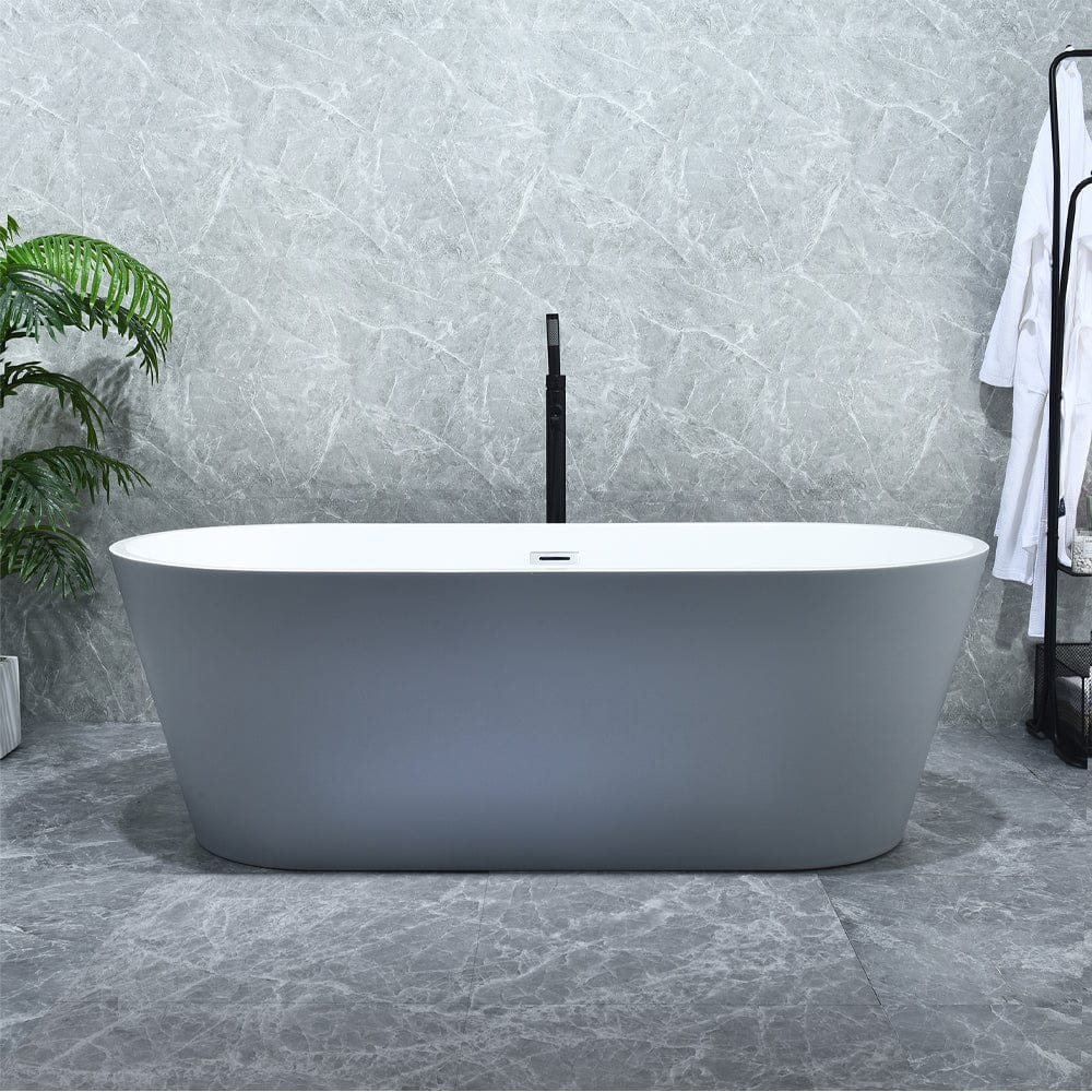 Crofton Acrylic Double-Slipper Freestanding Tub With Insulation