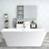 67" Yelzer Acrylic Freestanding Tub with Integral Drain and Overflow