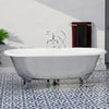 68" Luna Cast Iron Double-Ended Roll-Top Tub with Imperial Feet - Burnished Exterior Finish