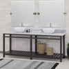 72" Bidley Steel Double Console with Towel Bar for Vessel Sinks