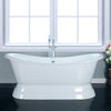 72" Conroe Cast Iron Double-Slipper Tub with Pedestal