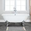 72" Magnolia Cast Iron Double-Ended Roll-Top Clawfoot Tub - No Faucet Holes