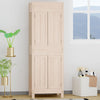 72" Mission Unfinished Red Oak Wall-Mount Linen Cabinet