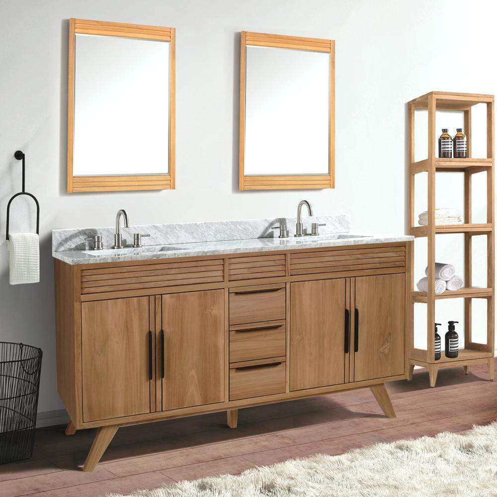 72 Taima Double Teak Vanity For Rectangular Undermount Sinks Magnus Home Products