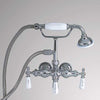 Antique-Style Diverter Wall-Mount Tub Faucet with Hand Shower