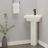 Aurora Corner Vitreous China Pedestal Sink