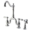 Azir Bridge Kitchen Faucet with Brass Sprayer