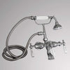 British Telephone Wall-Mount Tub Faucet with Hand Shower