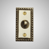 Cast Brass Beaded Rectangular Doorbell