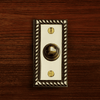 Cast Brass Rope Rectangular Doorbell