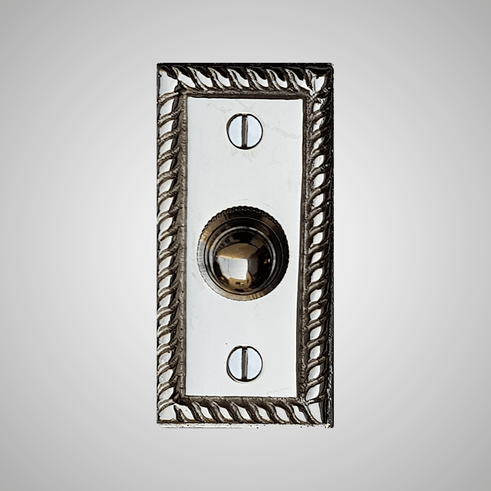 Magnus Home Products - Cast Brass Rope Rectangular Doorbell