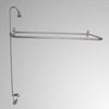 Code-Compliant Tub Faucet with Sidewall Shower Rod, Riser and Shower Head