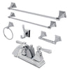 Constanza Centerset Bathroom Faucet with 5-Piece Bathroom Hardware Combo