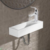 Deryn Vitreous China Wall-Mount Bathroom Sink and Single-Hole Faucet Set - Right Side Drilling