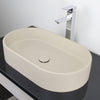 Enderby Oval Cast Concrete Vessel Sink - White Sandstone