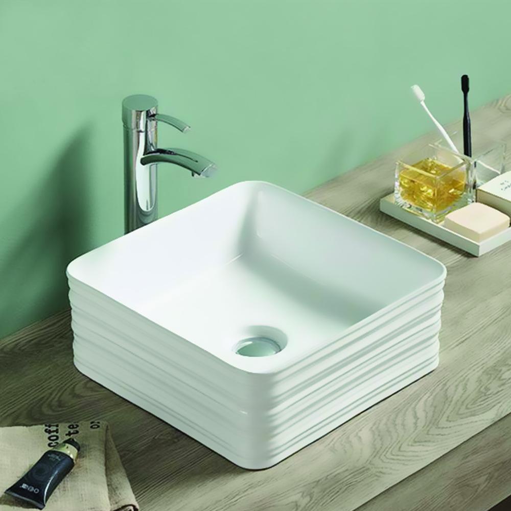Erlina Vitreous China Vessel Sink Decorative Exterior Magnus Home Products