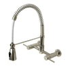 Esteban 2-Handle Wall Mount Pull-Down Kitchen Faucet