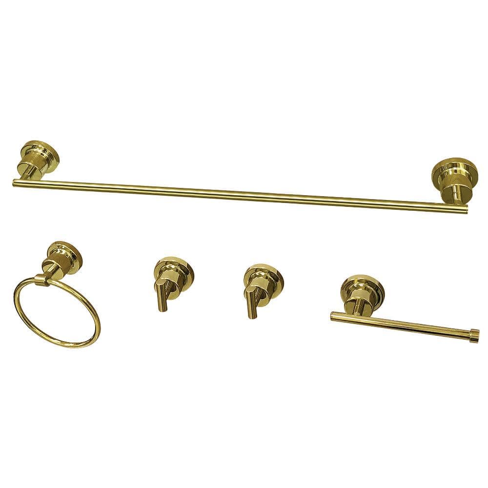 Magnifico Brass 5-Piece Bathroom Accessory Set in Chrome