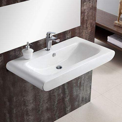 22 Alexane Enameled Cast Iron Wall Mount Bathroom Sink