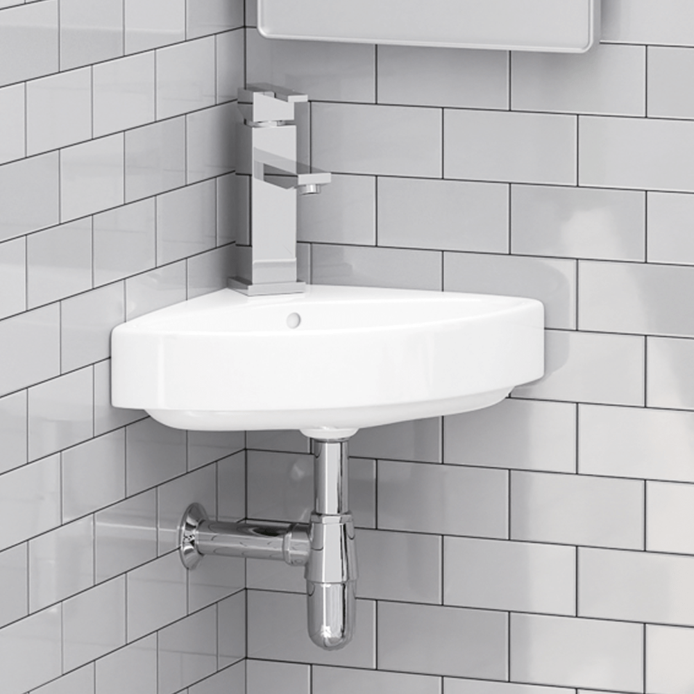 Forba Vitreous China Corner Wall-Mount Bathroom Sink – Magnus Home Products