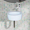 Fowler Vitreous China Wall-Mount Bathroom Sink and Single-Hole Faucet Set