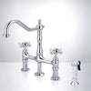 Fyn Bridge Kitchen Faucet with Brass Sprayer